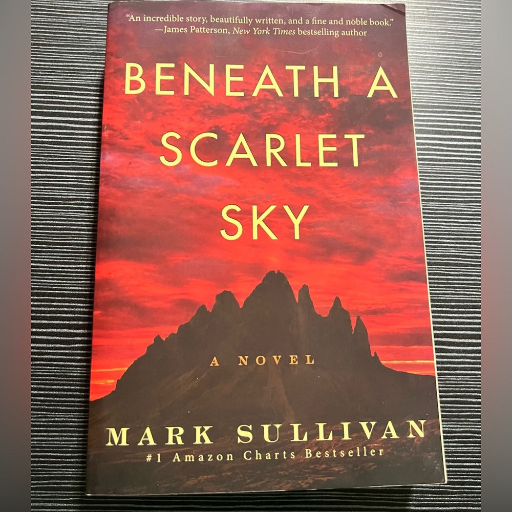 “Beneath a Scarlet Sky,” a Novel by Mark Sullivan, Paperback Book, EUC